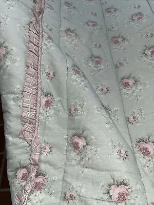 Laura Ashley Twin Comforter Reversible Rosemoor Floral Plaid Check Gingham • $65