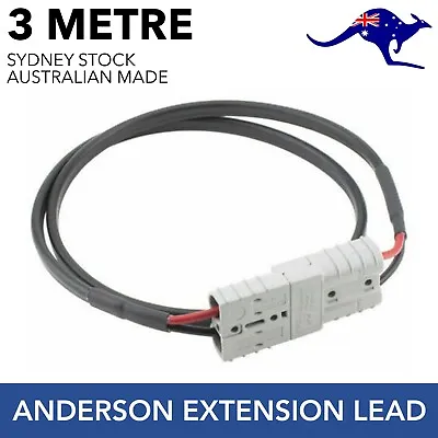 3m 50 Amp Anderson Plug Extension Lead 6mm Cable Genuine • $38.95
