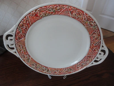 £290 • Buy Lovely Rare Belleek 3rd Period Tall Celtic Pattern Bread Plate  C1926