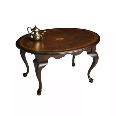 Beaumont Lane Oval Coffee Table In Plantation Cherry • $502.99