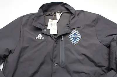 Adidas Vancouver Whitecaps FC Men's LG MLS Sideline Soccer Jacket NEW - Anthem • $28.47