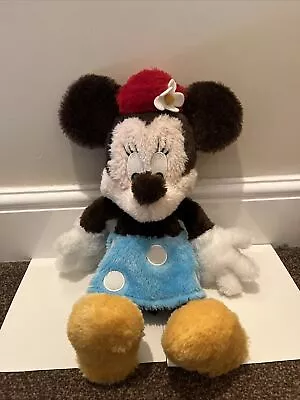 Disneyland Paris Minnie Mouse Soft Plush Toy Blue Polkadot Skirt • £7.50