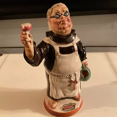 Vintage Vino Rosso Barsottini Monk Decanter 1968 Very Detailed Colorful Fun  • $17