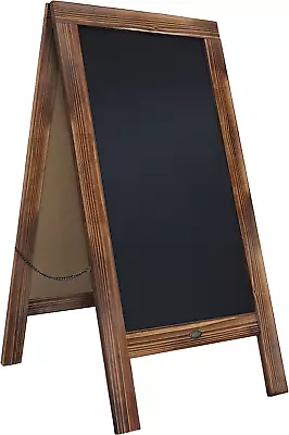 A Frame Chalkboard By : 40X20 Solid Wood A-Frame Sign Rustic Brown Double-Sided  • $95.99