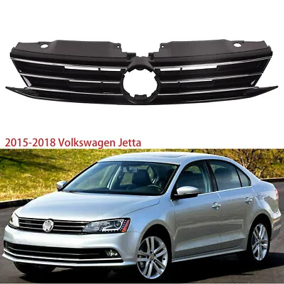 $67.89 • Buy Front Bumper Chrome Grill Grille For 2015 2016 2017 2018 VW Volkswagen Jetta