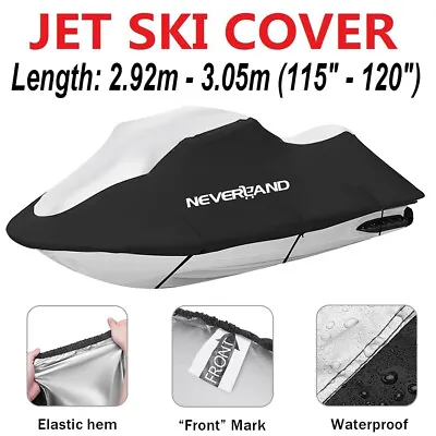 210D Waterproof Jet Ski Watercraft Cover For Yamaha WaveRunner VX Black/Silver • $39.99