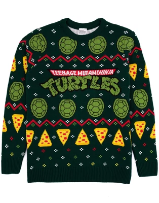 £38.99 • Buy Teenage Mutant Ninja Turtles Christmas Jumper Mens Green Knitted Sweater