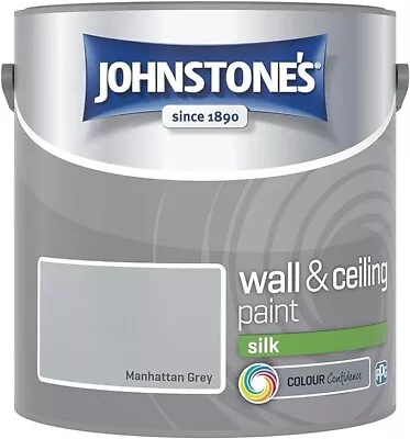 Johnstone's - Wall & Ceiling Paint - Manhattan Grey - Silk Finish  5L • £18.50