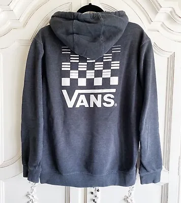 Vans Checkerboard Logo Hoodie Hooded Sweatshirt Heather Gray  • $13