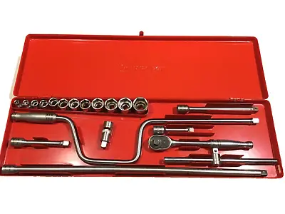 Snap On Tools 20 Piece 3/8” Drive General Service Set Ratchet Sockets Extensions • $389.95