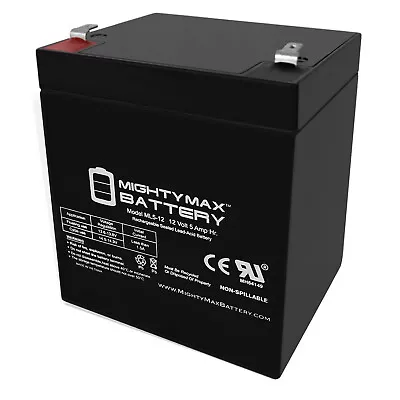 Mighty Max ML5-12 - 12V 5AH SLA Battery For Casil Ca1240 Alarm Control System • $17.99