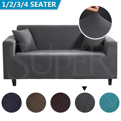 Sofa Cover Super Stretch Couch Lounge Slipcover 1 2 3 4 Seater Protector Covers • $22.99