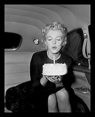 FRAMED Marilyn Monroe Happy Birthday To Me - Cake 20x16 Art Print Poster • $58