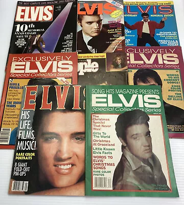 Elvis Presley Collectibles 8 Magazines From 1987 10th Anniversary Of Death • $49.95