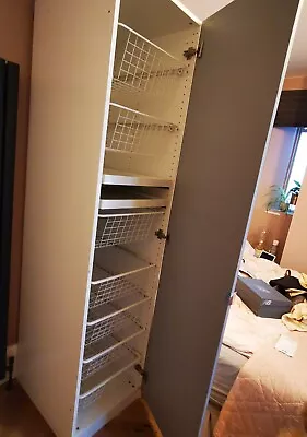£10 • Buy 50cm Pax Wardrobe Mirrored Door 7x Baskets, 2 X Pull Out Shelves W2 4pl