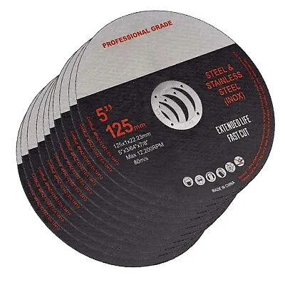 50x 125mm SHEETMETAL CUTTING DISCS 5  WHEELS ANGLE GRINDER CUT OFF METAL FLAP • $34.79