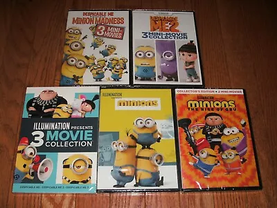 Brand New Sealed. Despicable Me Set On DVD. 1 2 3 Minions & Rise Of Gru+Bonus • $39.99