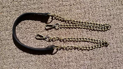 Miche Compatible~ Durable Leather 47  Chain Strap Black & Brass~NIP • $10.50