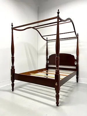 LINK-TAYLOR Heirloom Solid Mahogany Full Size Four Poster Canopy Bed • $1895