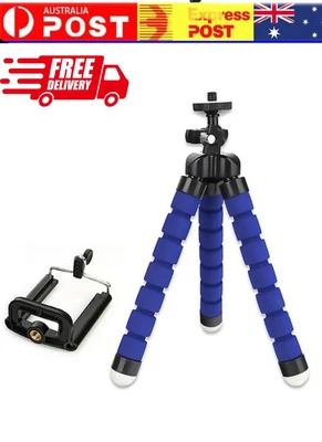 $9.50 • Buy Blue 3 In 1 Phone Flexible Octopus Tripod Stand Holder Mount For IPhone Camera
