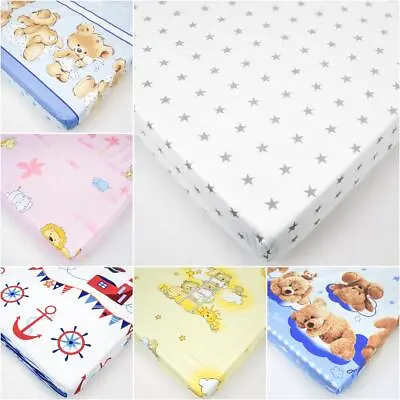 £7.49 • Buy Nursery Baby Cotton Fitted Sheet Crib Cot Bed Matching Bedding Pattern/ Design