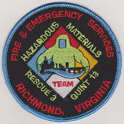 $3.99 • Buy Fire & Emergency Svcs Hazardous Material Rescue 3 Quint 13 Richmond VA Patch#119