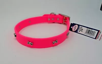 Zeta - Design Dog Collar / 24 Inches Color Neon Pink Free Brass Hang Tag 100a-bn • $13.50
