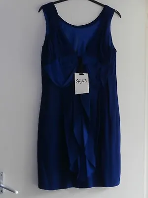 M&S Per Una Speziale Cobalt Blue Dress With Back Bow Detail Size 10 BNWT • £7.99