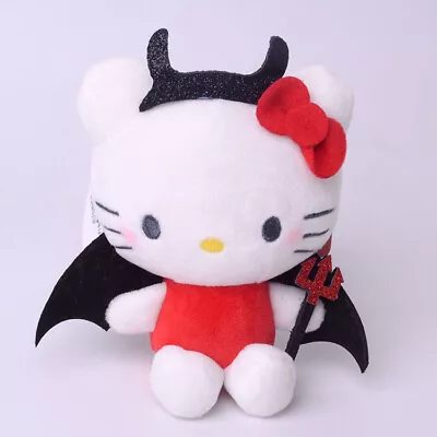 Halloween Devil Hello Kitty Cute Demon Plush Doll Toy Bag Pendant Keychain Gifts • $10.99