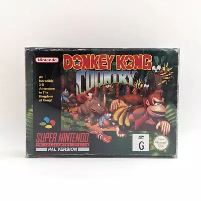 VGC! Boxed Genuine Super Nintendo SNES Donkey Kong Country Game PAL AUS CIB Box • $149.99