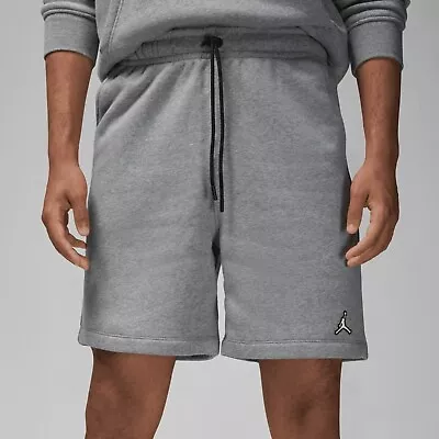 (DQ7470 091) NWT Air Jordan Essentials Grey Fleece Shorts Sz L $50 Mens A54 • $24.99
