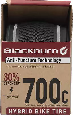 700c X 38c Hybrid Bike Tire Reflective Black • $23.78