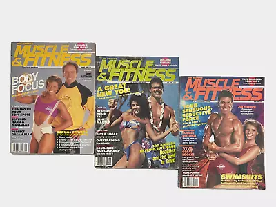 3 MUSCLE & FITNESS Vintage Muscle Mags -  JANUARY APRIL And JUNE Of 1988 • $18.95