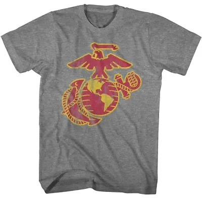 United States Armed Forces U.S. Marine Corps Red & Yellow Emblem Men's T Shirt  • $23.50