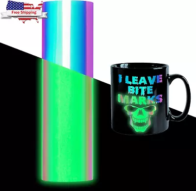 Glow In The Dark Opal Adhesive Vinyl Roll 12 X 6Ft Opal White Craft Permanent Vi • $23.37