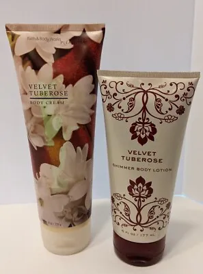 Bath And Body Works Shimmer Lotion And Body Cream Velvet Tuberose New Retired • $50