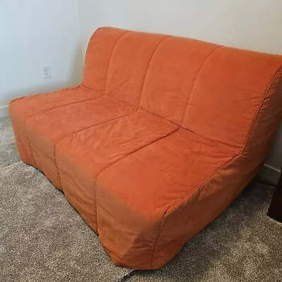 Ikea Lycksele Lovas Two Seater Sofa Cover ONLY Orange  Corduroy • £67.55