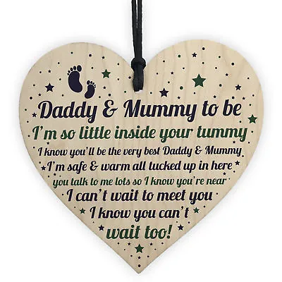 Mummy To Be Card Gift Daddy To Be Card Gift Heart Baby Shower Keepsake Gift Sign • £3.99