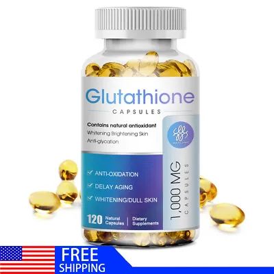 120 Pills L-Glutathione Capsules 1000MG Natural Anti-Aging Skin Whitening Pills • $12.99