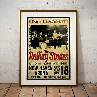 £9.99 • Buy The Rolling Stones 1964 Early USA Concert Poster Framed Or 3 Print Options NEW