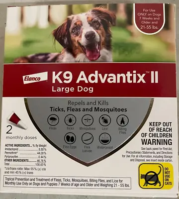 K9 Advantix Flea & Tick Large Dog- 02 Monthly Doses • $25