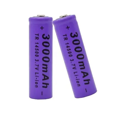 14500 3.7V  Size AA Rechargeable Batteries Long Life HEAVY DUTY Buttoned • £3.99