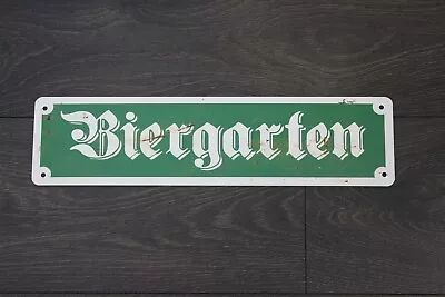 Biergarten Tin Metal Sign Octoberfest Bar  German Restaurant Pub  Oktoberfest • $10.17