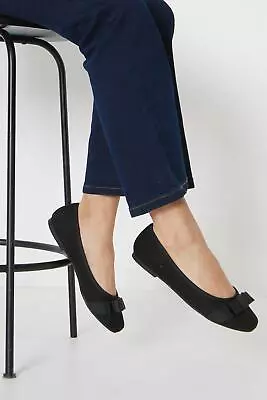 Dorothy Perkins Wide Fit Paris Bow Detail Ballet Pumps • £15.40