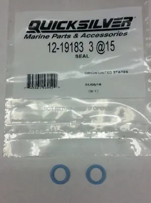 Alpha Bravo Mercury OEM  Drain Plug Screw Seal Gasket 2 Pack 12-19183  • $6.69