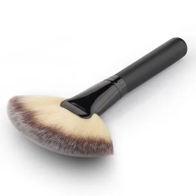 Large Fan Shape Face Powder Foundation Concealer Blusher Blend Brush Beauty • £5.60