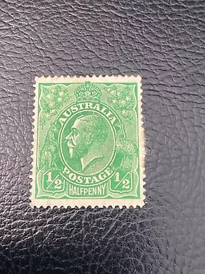 Australia 1914-20 KGV 1/2d Bright Green MNG • $1.50