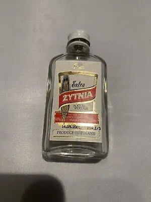 2001 EMPTY Glass 50ml Extra ZYTNIA  Vodka 40% Alc/Vol Product Of Poland. • $6.99