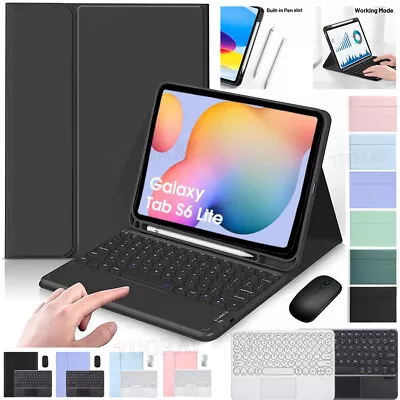Touchpad Keyboard Case Mouse For Samsung Galaxy Tab S6 Lite 2024 S7 S8 S9 FE A9+ • £14.99