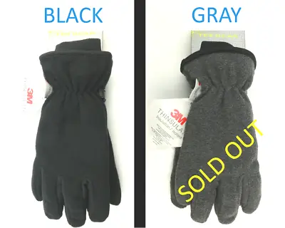 Tek Gear Mens Sm/Med Gloves NWT $26 Black Microfleece 3M Thinsulate Touch Screen • $8.40